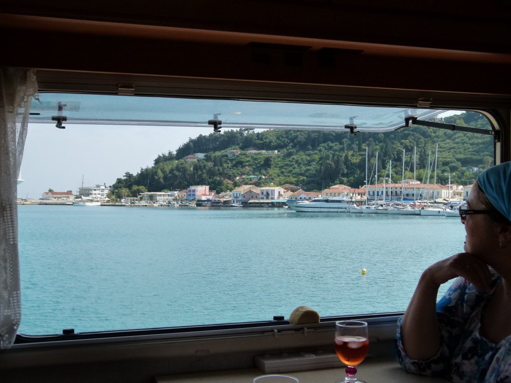 This is what we saw from our window where we had parked for the night. 5 euros at the harbour including power, showers and toilet. Bargain.