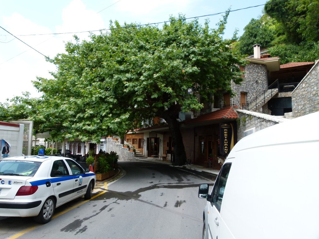 This was the main street through the town with the tree hanging over the road. We stopped and had a walk and a coffee before heading off again.