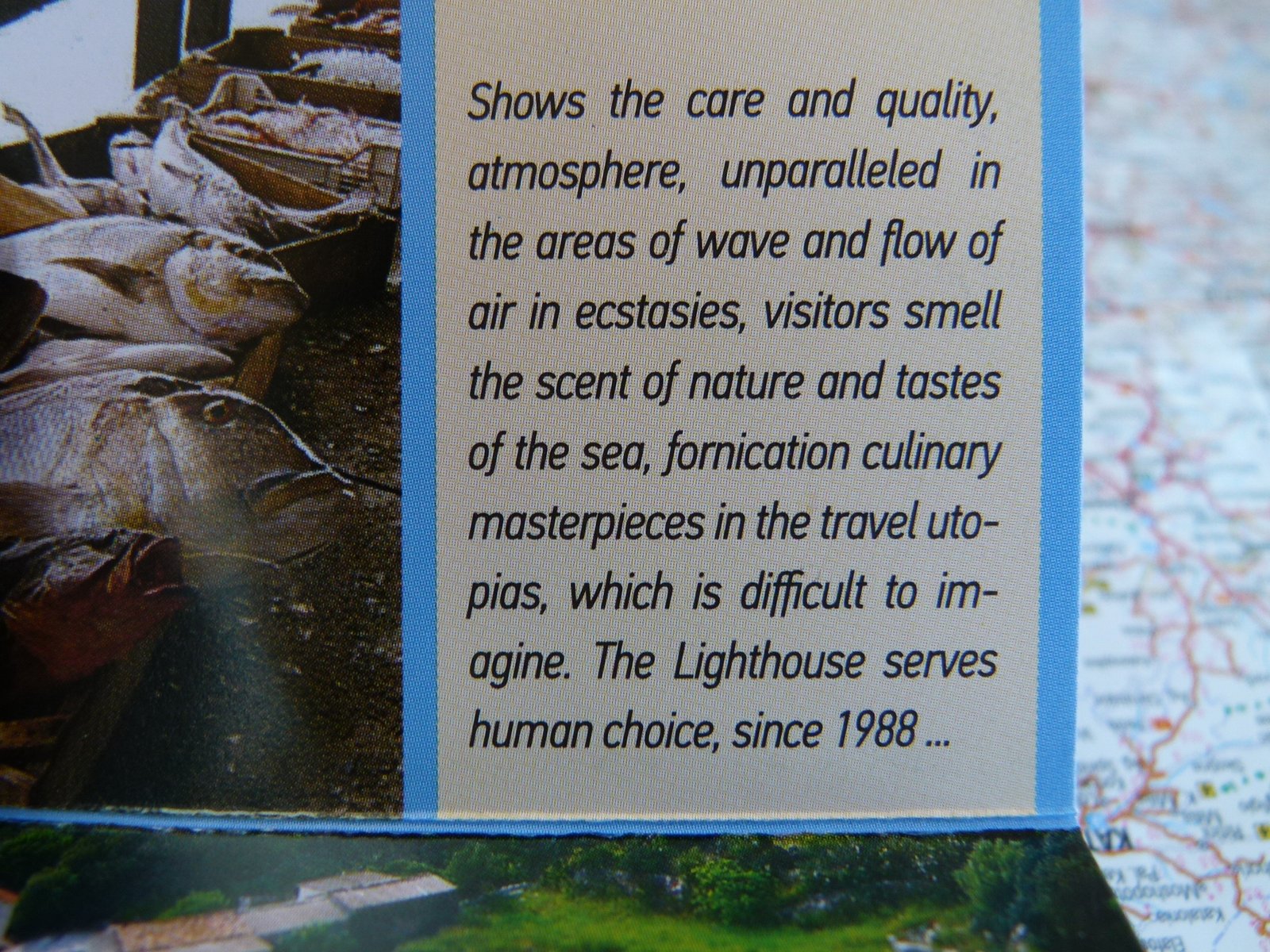 Have a read of this. It is part of the business card from the taverna where we had tea. Interesting wording.