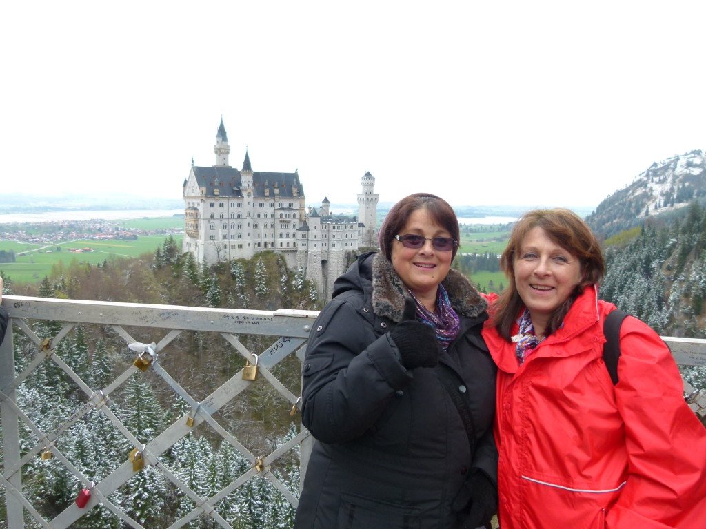 Lori joined us for 6 weeks at the beginning of our trip. Here is Jenny and Lori with the Neuschwanstein castle in the background. A bonus it snowed overnight and looked great.