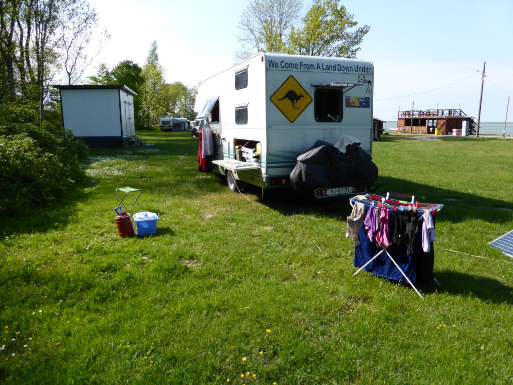 Washing day. The Surf campsite is quiet as they are getting ready for the season.