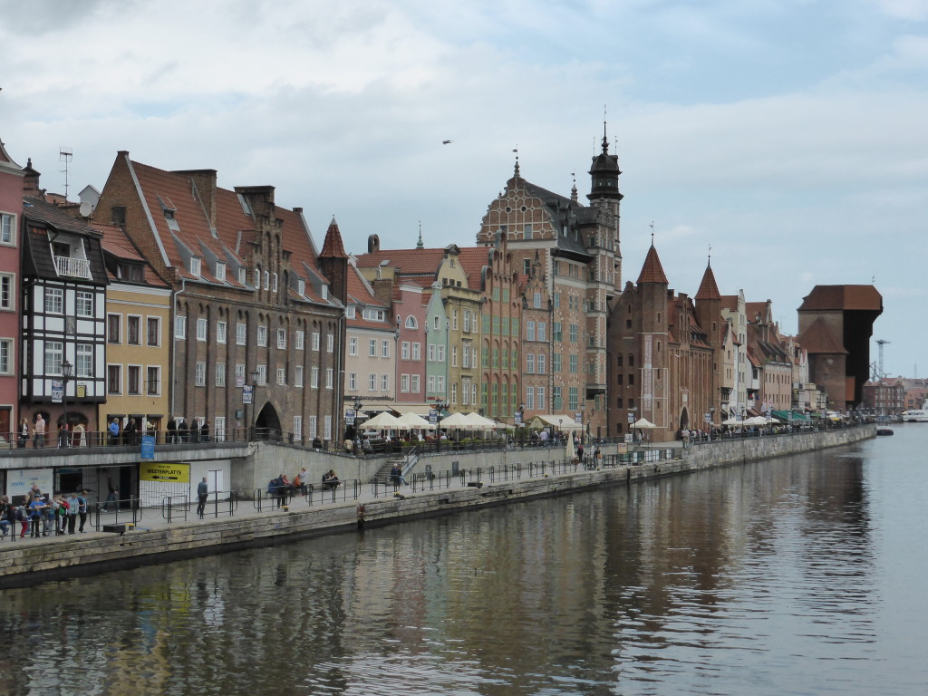 Gdansk, Out first view of the old town, we were impressed.