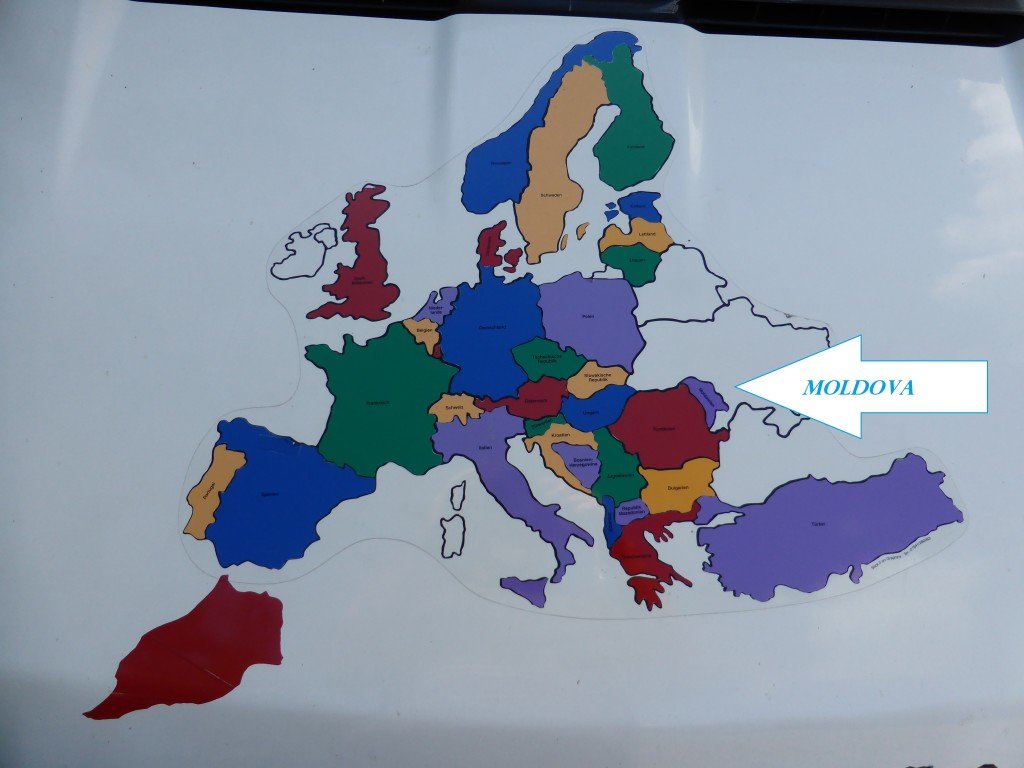 Here is a small geography lesson as many people we have spoken to were unsure where Moldova was. Between Romania and the Ukraine. This is our map on the front of the 'Bunyip".