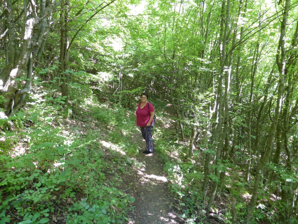 The walk to the caves. Of course we chose the long way. It was pleasant and we had a chance to walk off our big lunch.