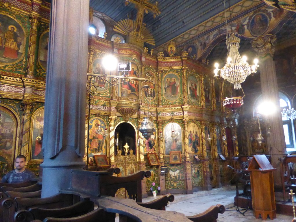 Inside one of the churches, very ornate. After taking this photo the man on the left imformed me that photos were not allowed. No signs anywhere.