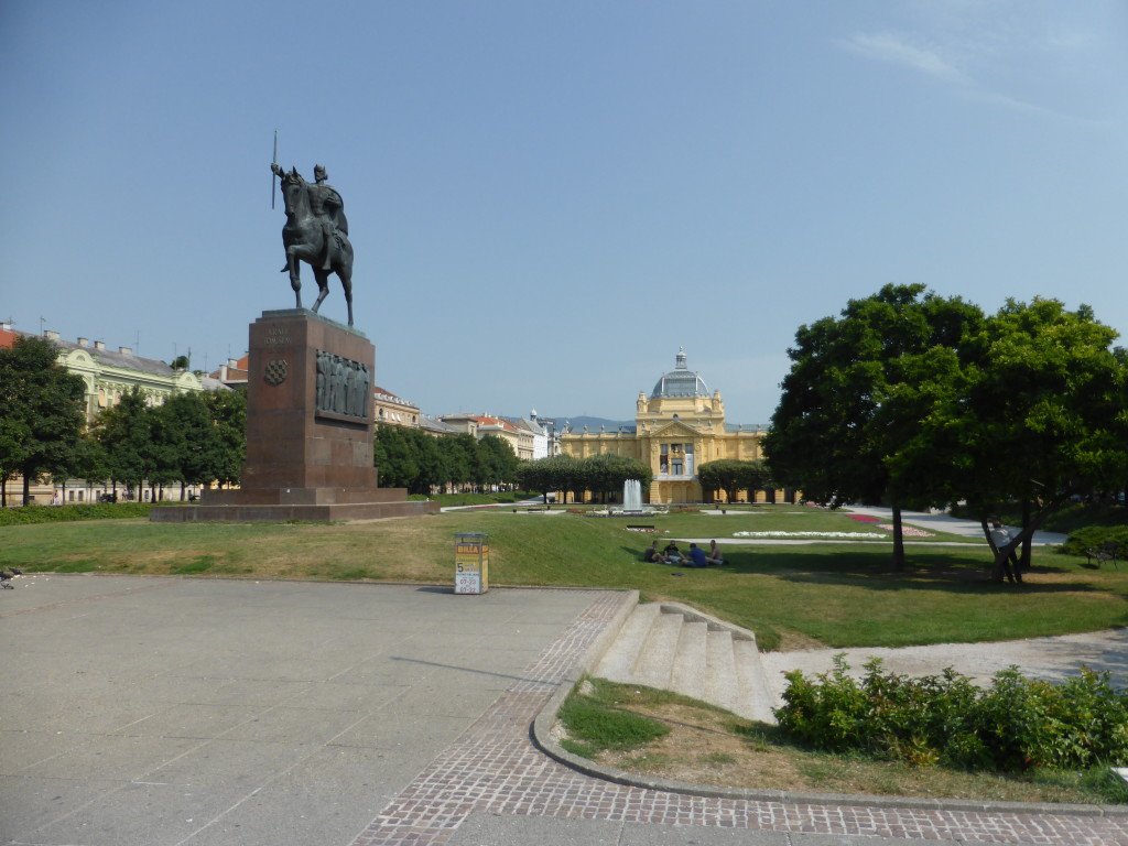 This is our first glimpse of the old part of Zagreb . This was only a ten minute walk from the car part.