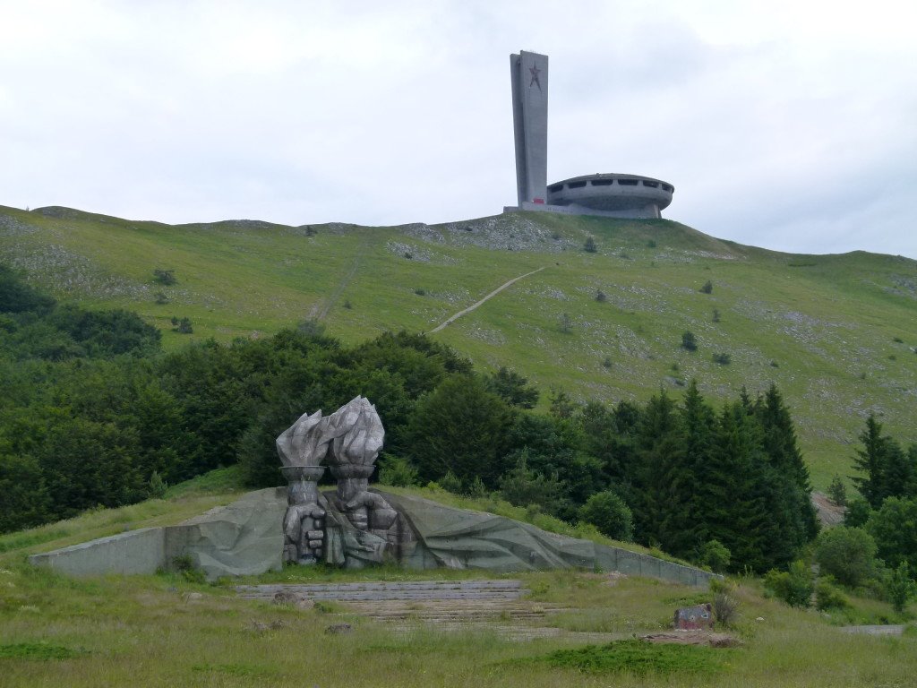 The monuments at Buzludzha. These were taken before the storm came through. When viability was reduced to only a few meters in front.