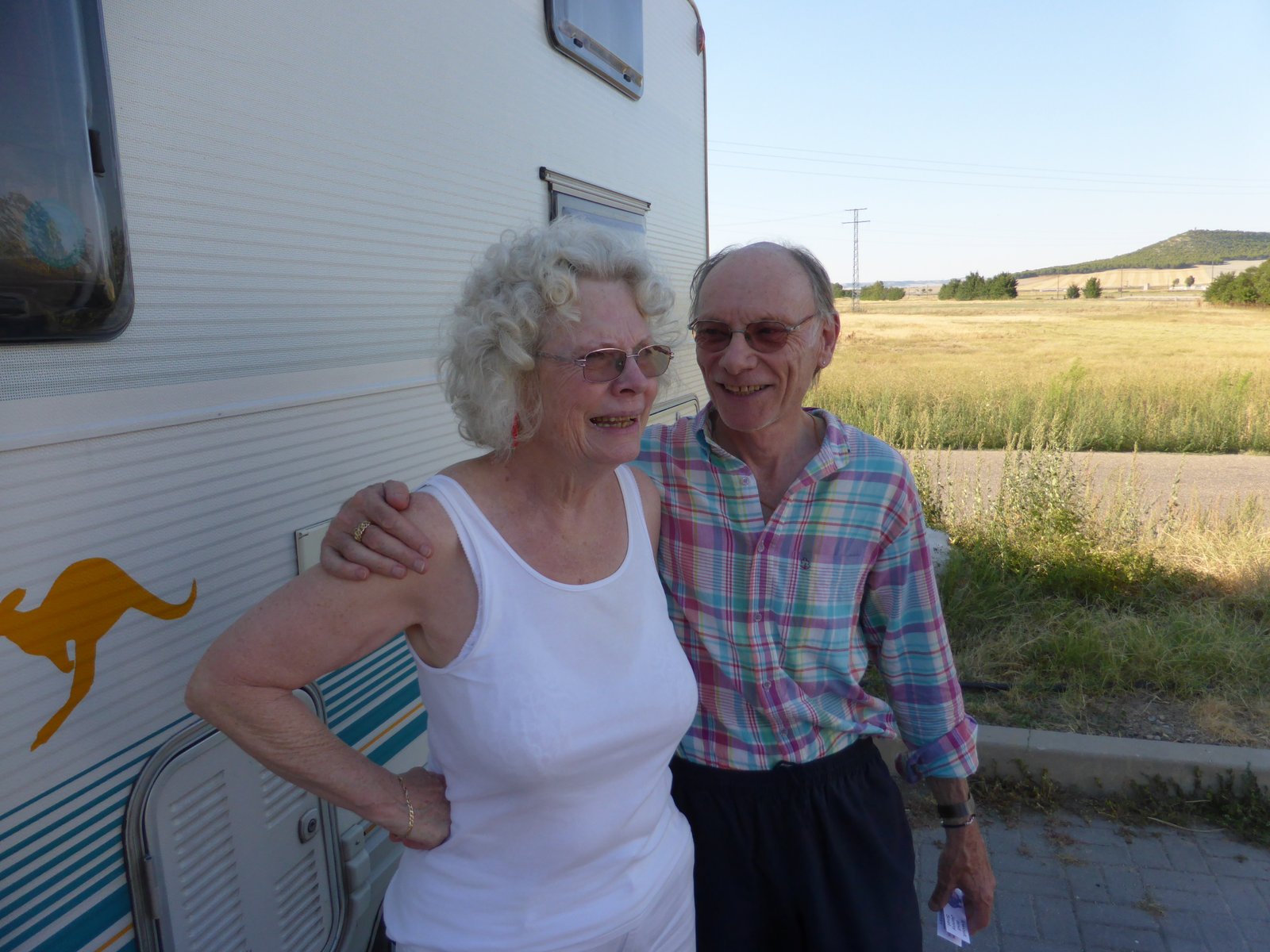 Allen and Christine a friendly couple who we spent an afternoon with in an aire in Spain. It was a hot day and we shared some stories over a few cool drinks.