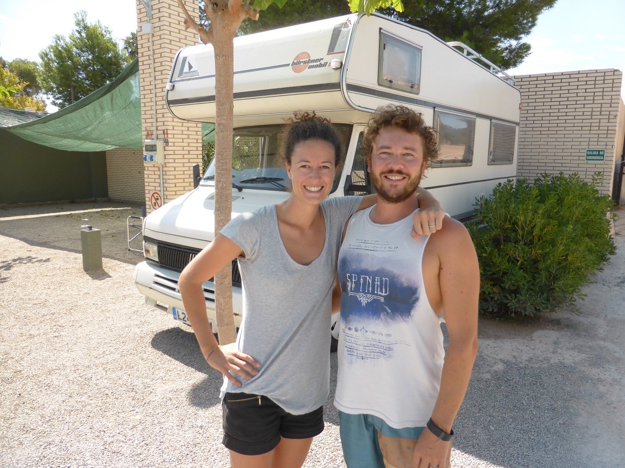Young Aussie couple at the Valencia Camper Park. So good to hear an Aussie accent. We didn't come across many during our travels.