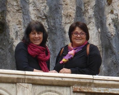 Lori with Jenny. Lori has been a traveling companion twice. Although this year it was shorter than we would have liked.