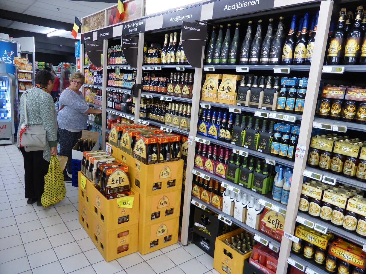 On the way back to the motorhome we stopped off at the supermarket to do some shopping. This is a small section of the beer aisle.