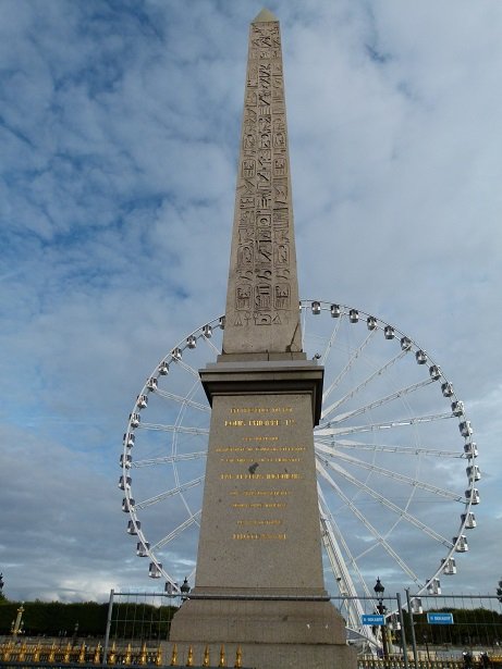 Obelisk at Place de la Concorde. On this square is where the guillotine was after the french revolution.