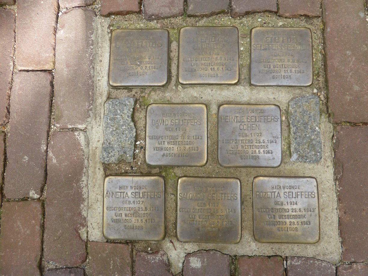A project has been started where a plaque is placed where Jewish people lived before being deported and killed during WW2.