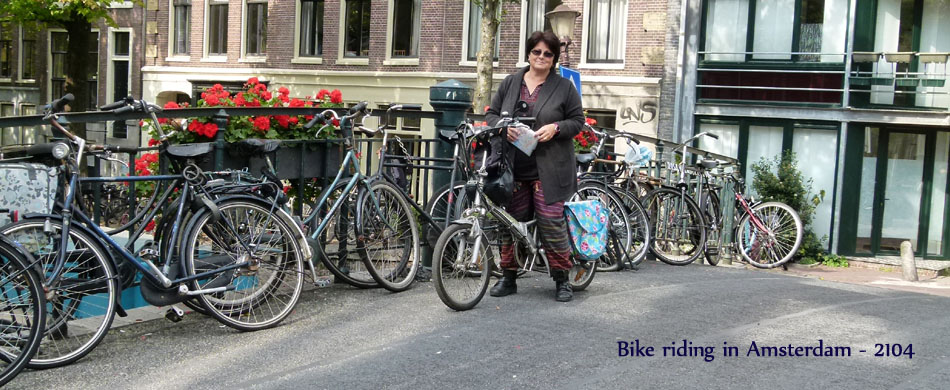Bikeriding in Amsterdam